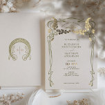 Wedding Invitation Vintage Minimalist Art Nouveau<br><div class="desc">Our wedding invitation is in an Art Nouveau style for your vintage-themed wedding in a floral, romantic, and whimsical design. Classic flourishes complement classic art deco fonts. Please enter your custom information, and you're done. If you wish to change the design further, click the blue "Customise It" button. Thank you...</div>
