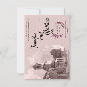 Wedding Invitation Watercolor Venue Painting