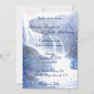 Wedding Invitation   Waterfall Purple