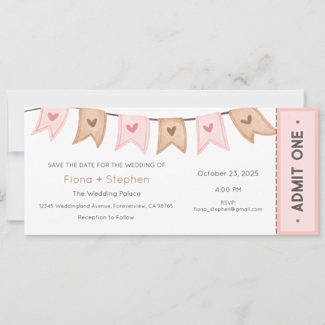 Wedding Invitation, Wedding Ceremony Reception Invitation (Front)