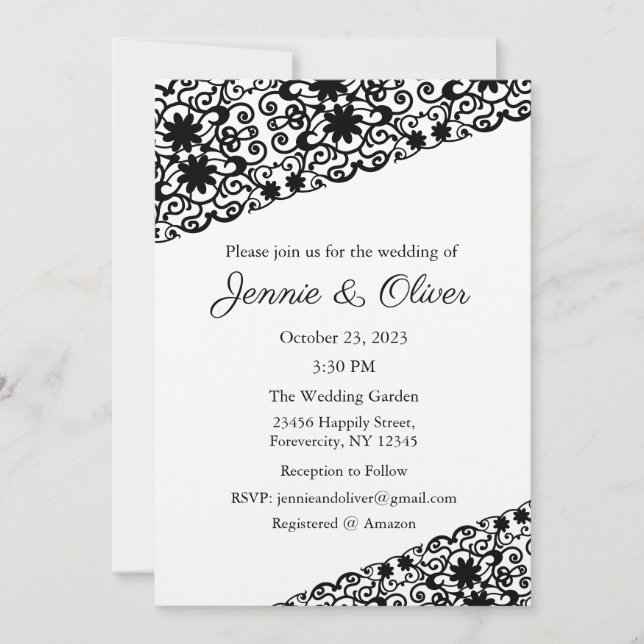 Wedding Invitation, Wedding Stationary, Bride Invitation (Front)