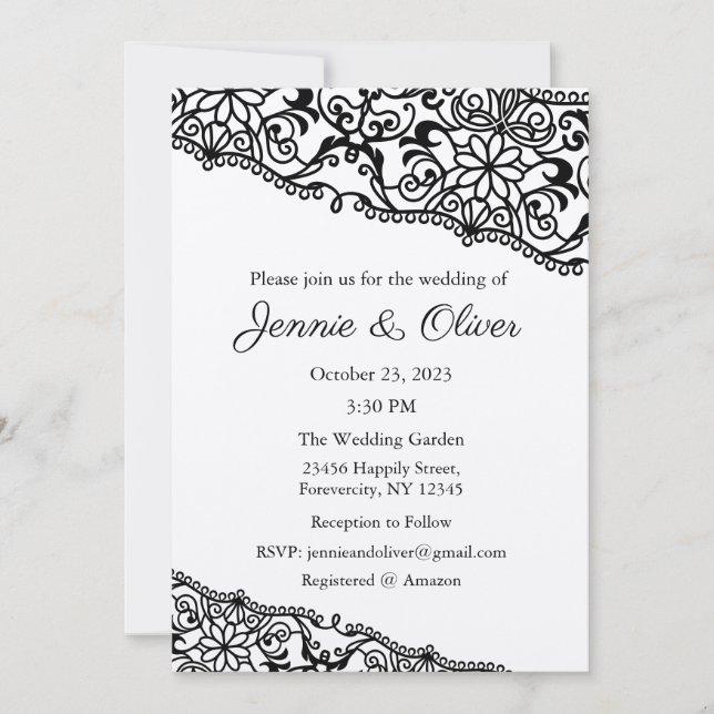 Wedding Invitation, Wedding Stationary, Bride Invitation (Front)
