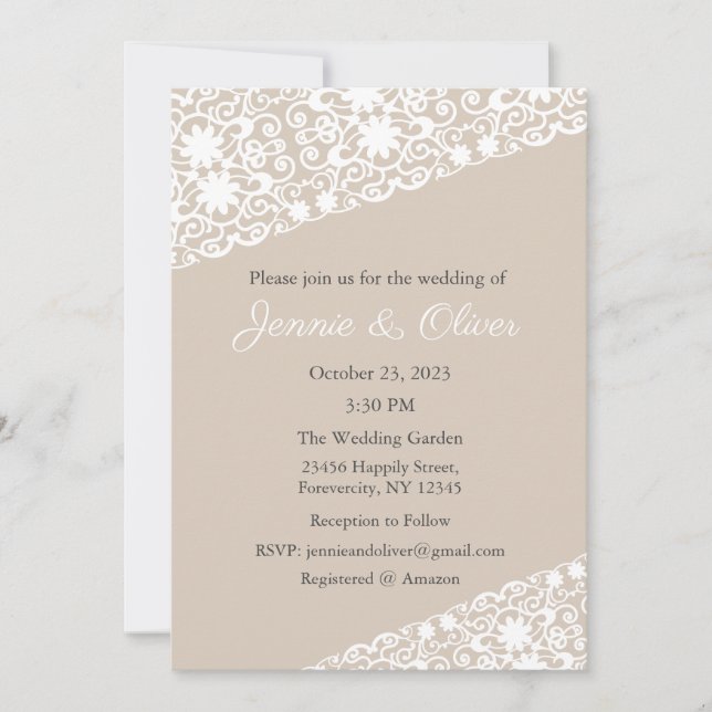 Wedding Invitation, Wedding Stationary, Bride Invitation (Front)