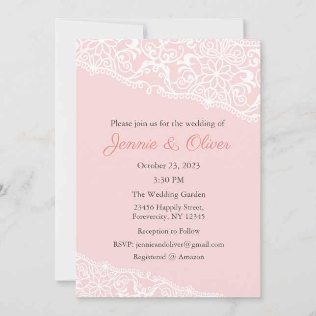 Wedding Invitation, Wedding Stationary, Bride  Invitation (Front)