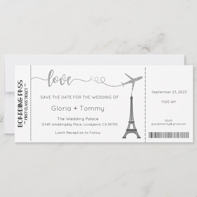 Wedding Invitation, Wedding Stationary, Love  Invitation (Front)