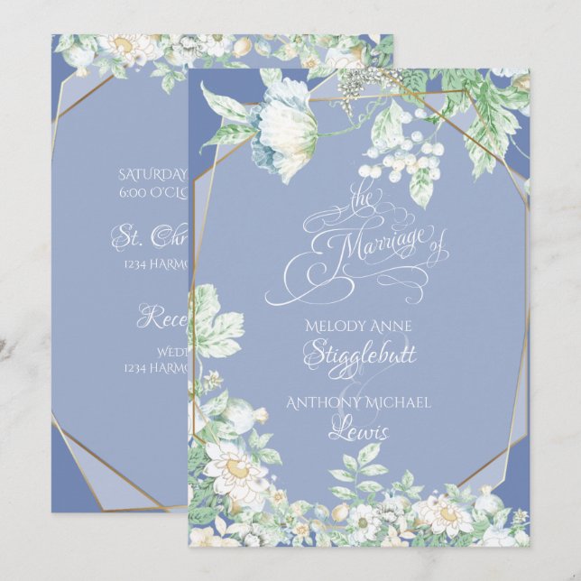 Wedding Invitation | Wildflowers and Berries (Front/Back)