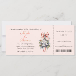 Wedding Invitation, Winter Wedding, Christmas  Invitation