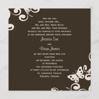 Wedding Invitation with Butterfly