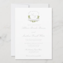 Wedding invitation with crest