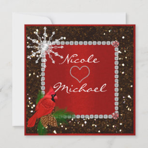 Wedding Invitation with CRYSTAL SNOWFLAKE