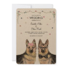 Wedding Invitation with German Shepherd