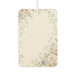 Wedding Invitation with Graceful Floral Details Car Air Freshener