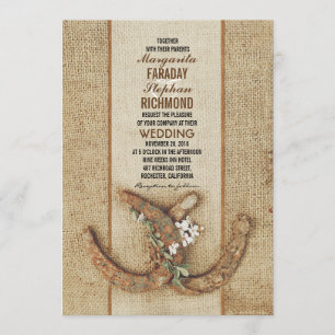Wedding Invitation with Horseshoes