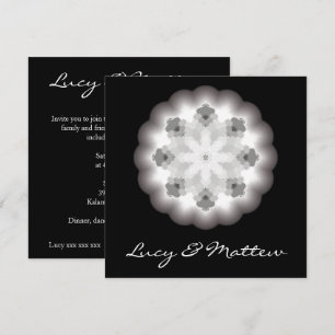 Wedding Invitation with Mandala Illustration