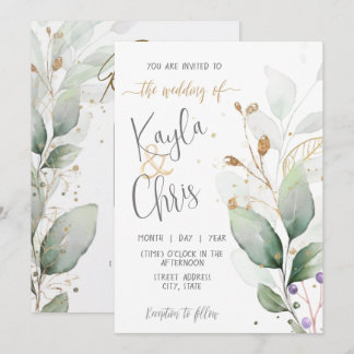 Wedding Invitation with QR Code RSVP 