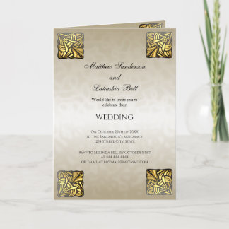Wedding invitation with reception menu