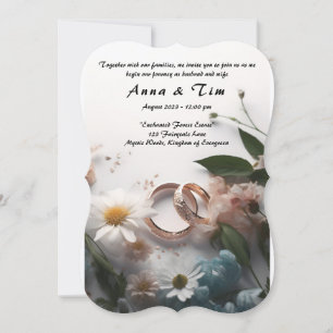 Wedding invitation with style and elegance