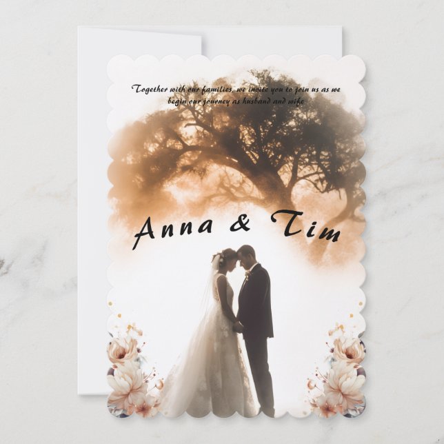 Wedding invitation with style and elegance (Front)