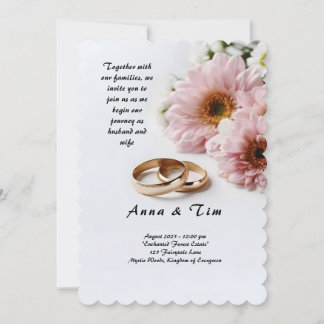 Wedding invitation with style and elegance