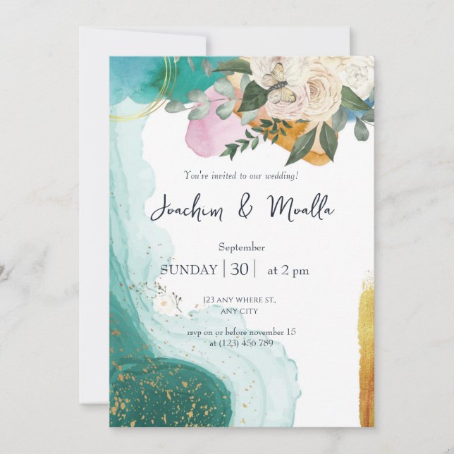 wedding invitation zazzle  (Front)