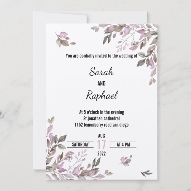 Wedding Invitations  (Front)