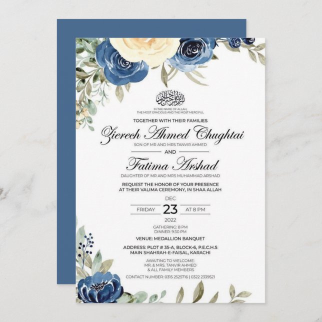 Wedding Invitations (Front/Back)