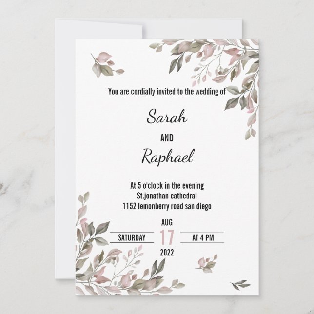 Wedding Invitations  (Front)