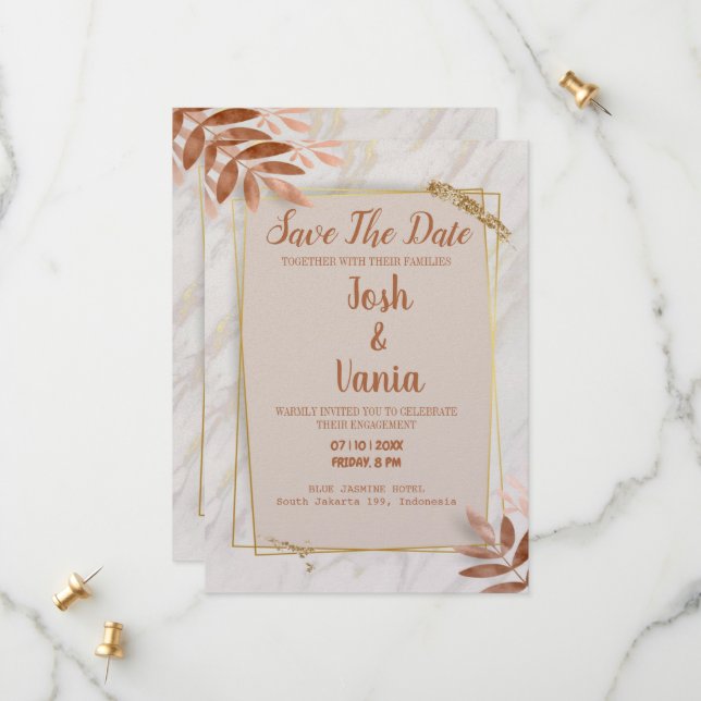 Wedding Invitations Card (Front/Back In Situ)