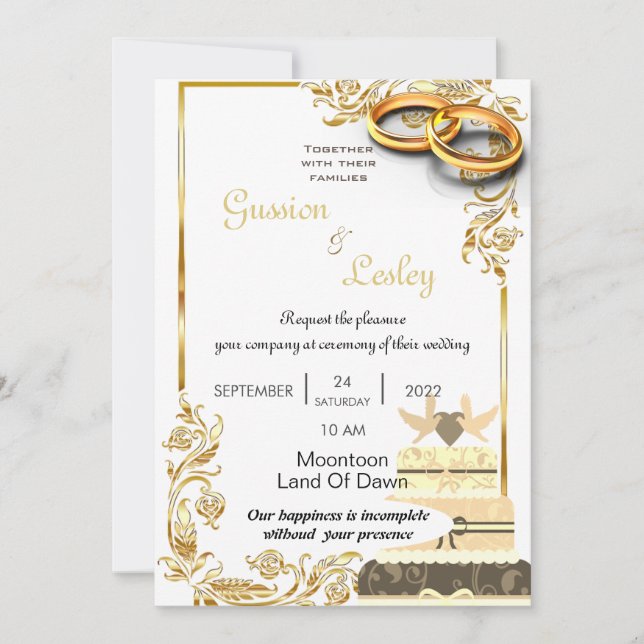 wedding invitations card (Front)