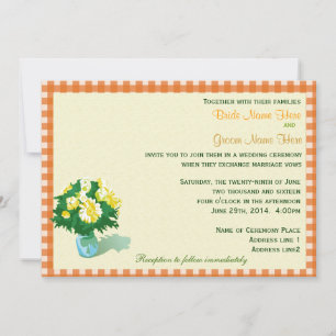 wedding invitations, country style plaids invitation
