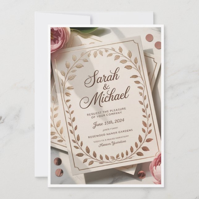 Wedding Invitations 💍 – Custom Elegant Printable  (Front)