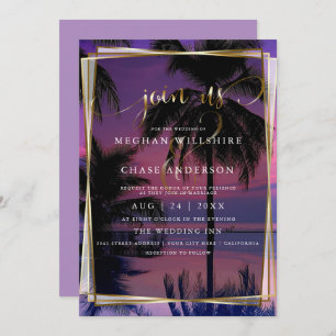 Wedding Invitations    Exotic Tropical Night Beach