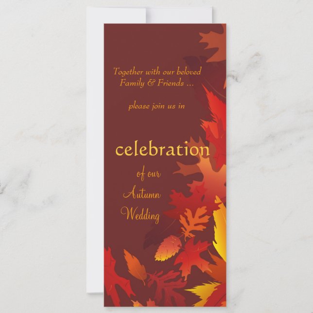 Wedding Invitations - Festive Fall Autumn Weddings (Front)