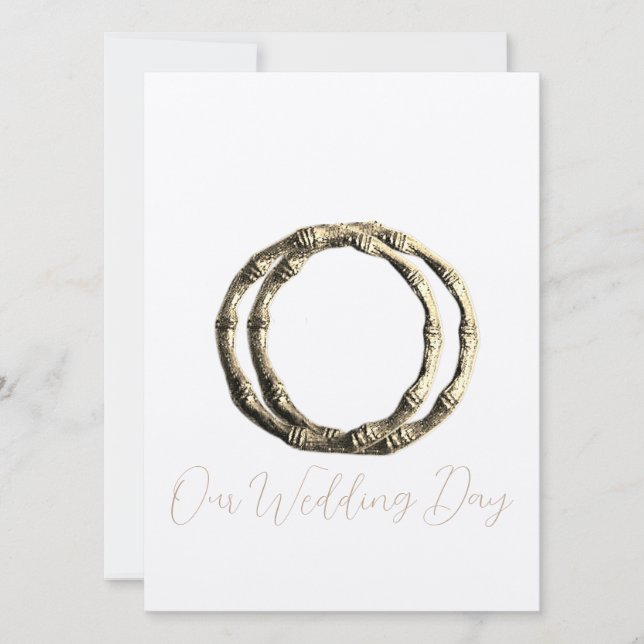 WEDDING INVITATIONS Flat Card ART&DESIGN STYLE (Front)