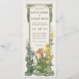 Wedding Invitations Floral Art Nouveau