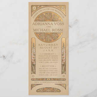 Wedding Invitations | Gold Nouveau Deco