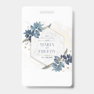 Wedding invitations ID badge