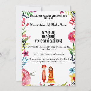 wedding invitations  Indian motifs