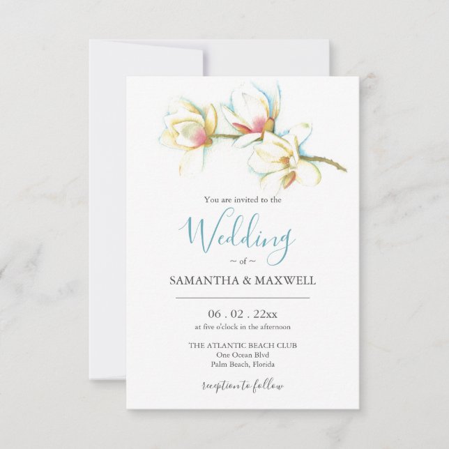 Wedding Invitations On A Budget Unique Floral (Front)