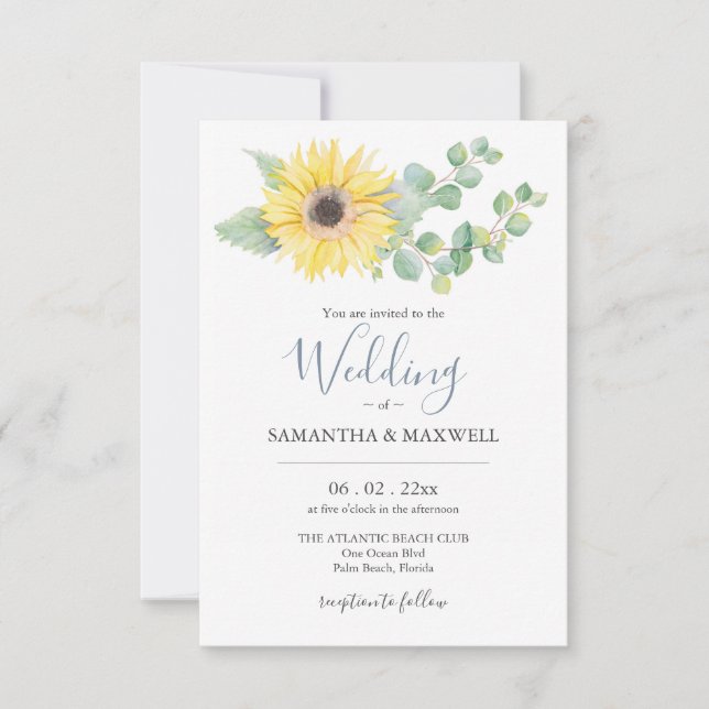 Wedding Invitations On A Budget Watercolor Floral (Front)
