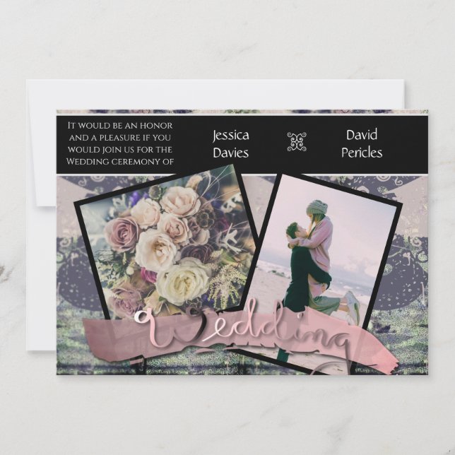 Wedding Invitations Photos&Steampunk (Front)