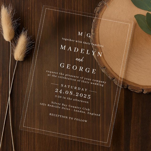 Wedding Invitations Simple Template Minimalist (Creator Uploaded)