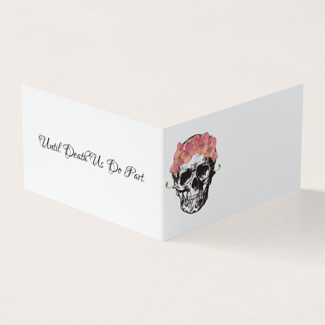 Wedding Invitations Skulls and Poppies (Outside)