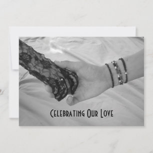 Wedding Invitations, Two Hands Holding Invitation