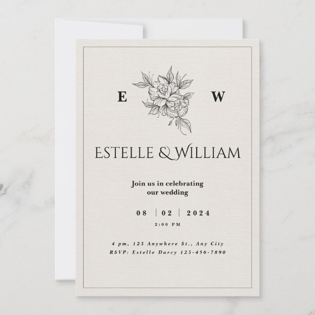wedding invitations | Vegetable leaf (Front)