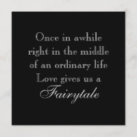 Wedding Invitations with Fairytale Love Quote