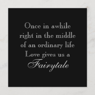Wedding Invitations with Fairytale Love Quote