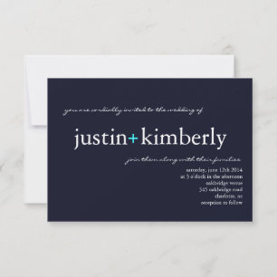 Wedding Invite   A+ Navy Blue