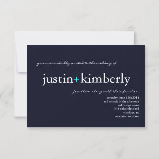 Wedding Invite | A+ Navy Blue