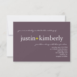 Wedding Invite | A+ |sm purple (7 Designer Colours